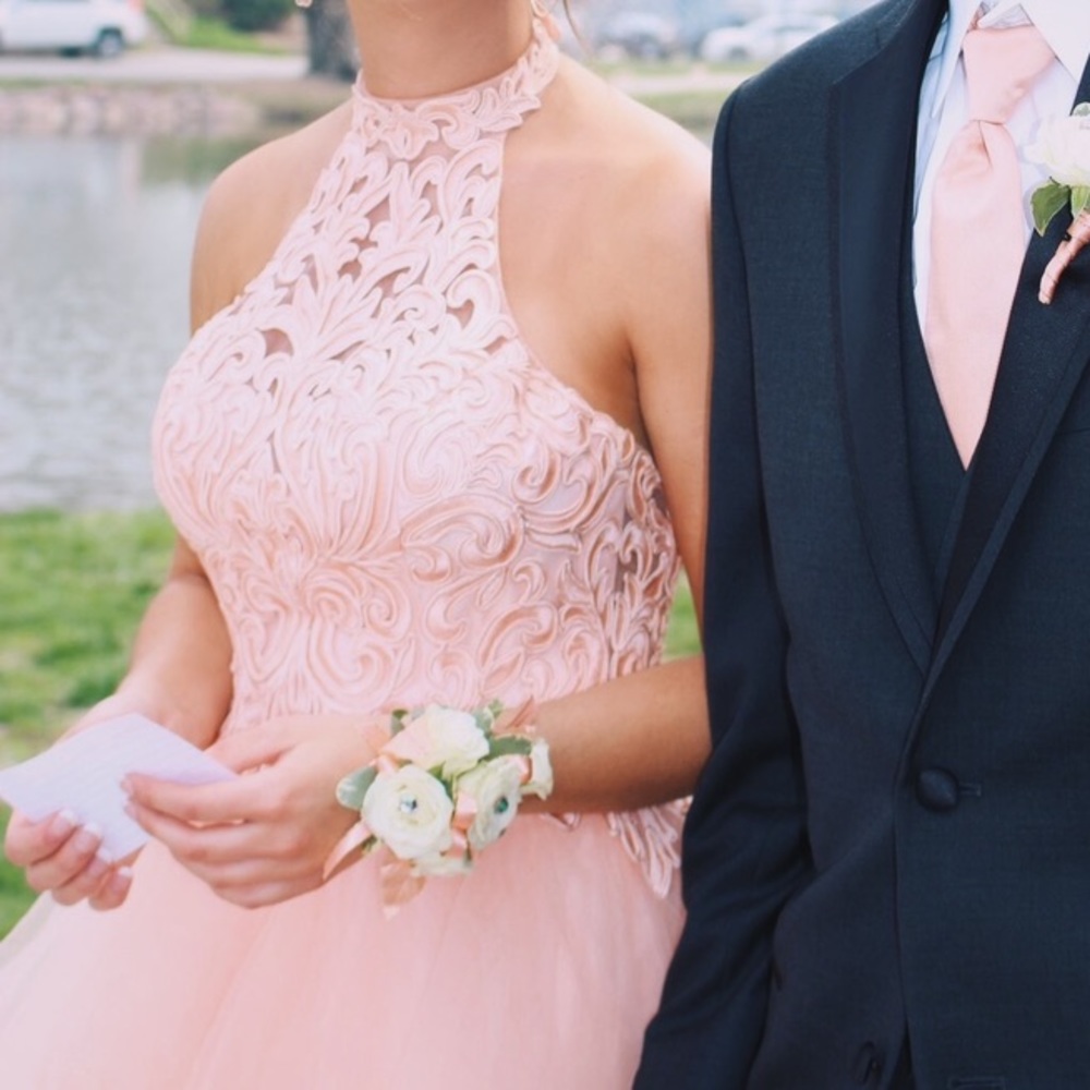 Blush prom dress